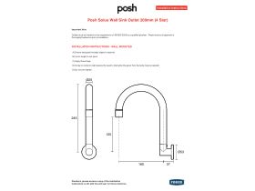 Installation Instructions - Posh Solus Wall Sink Outlet 200mm (4 Star)