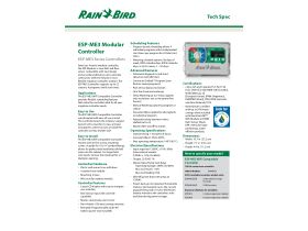 Specification Sheet - Rainbird ESP-ME3 Series Controllers