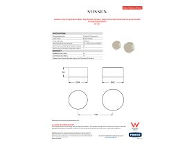 Specification Sheet - Sussex Pure Progressive Mixer Tap Diverter System Right Hand with Diamond Textured Handle PVD Brushed Nickel