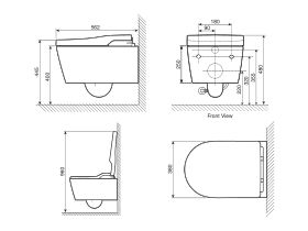 Roca In-Wash Inspira Rimless Wall Hung Pan with Heated Seat (4 Star)