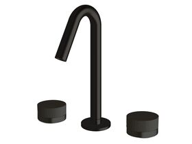 Sussex Pure Basin Set with Linear Textured Handles PVD Matte Black (5 Star)