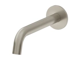 Mizu Drift Wall Basin/Bath Outlet Curve Spout 200 Brushed Nickel (6 Star)