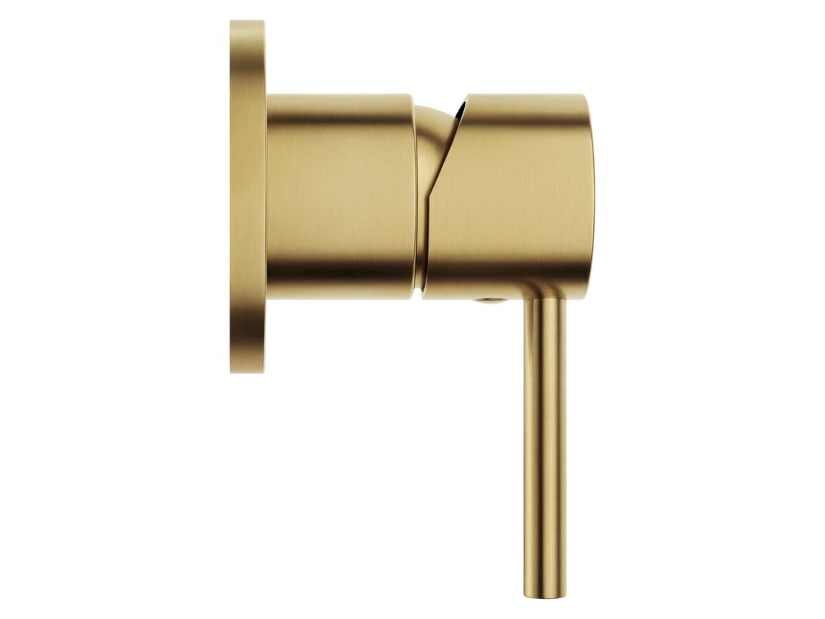 Supporting Image - Mizu Drift Shower Mixer Kit Brushed Brass Lead Free - Side