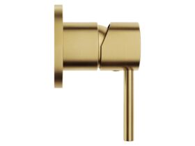 Supporting Image - Mizu Drift Shower Mixer Kit Brushed Brass Lead Free - Side