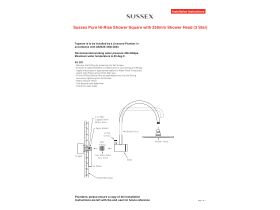 Installation Instructions - Sussex Pure Hi-Rise Shower Square with 250mm Shower Head (3 Star)