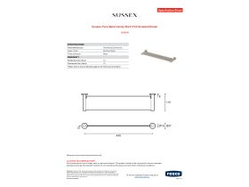 Specification Sheet - Sussex Pure Metal Vanity Shelf PVD Brushed Nickel