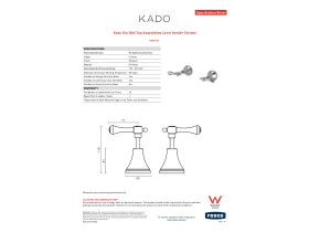 Specification Sheet - Kado Era Wall Top Assemblies Lever Handle Chrome
