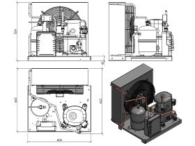 Tecumseh Condensing Unit R404A FHT4524ZHR-XC