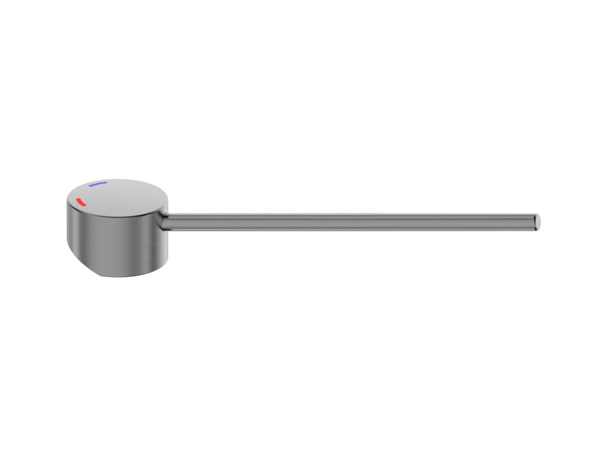 Hero - Mizu Drift Sink Mixer Extended Lever Only with Red & Blue Indicators Brushed Gunmetal
