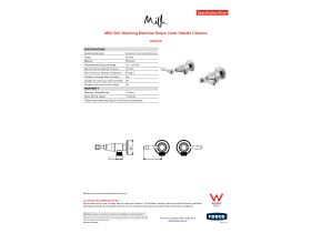 Specification Sheet - Milli Voir Washing Machine Stops Lever Handle Chrome