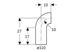 Geberit Long Radius Bend 110mm x 90 Degree