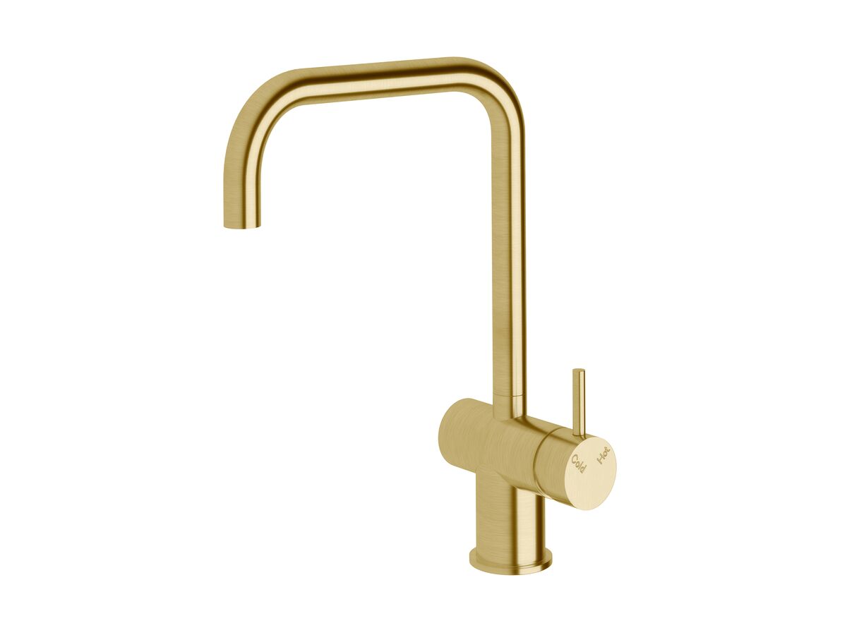 Sussex Scala Sink Mixer Square Large RH LUX PVD Brushed Pure Gold (4 Star)