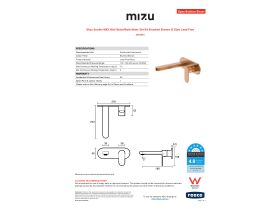 Specifiaction Sheet - Mizu Soothe MK2 Wall Basin/Bath Mixer Set Kit Brushed Bronze (6 Star) Lead Free