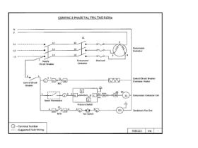 Wiring Diagram - Tecumseh COMPAC 3 Phase TAJ TFH & TAG R134a Single Fan