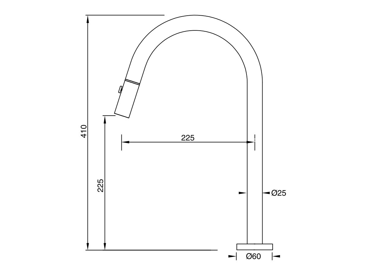 Sussex Pure Hob Sink Outlet with Pull Out Spray (4 Star)