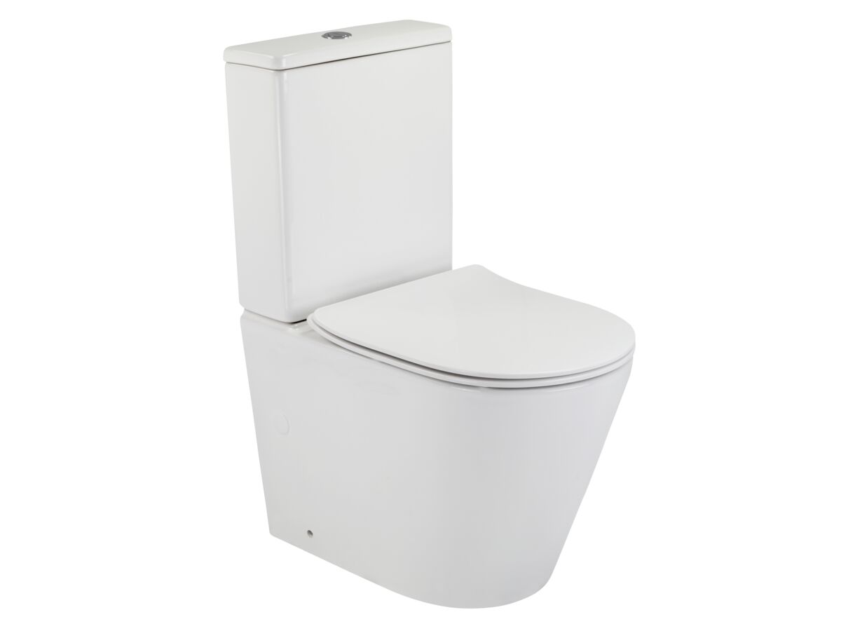 Hero - Posh Solus Close Coupled Back to Wall MK2 Rimless Toilet Suite Thin Seat (4 Star)