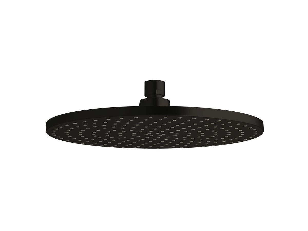Sussex Pure Shower Head 250mm Matte Black (3 Star)