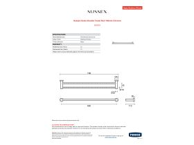 Specification Sheet - Sussex Scala Double Towel Rail 700mm Chrome