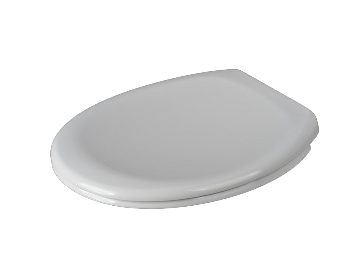 Supporting Image - Wolfen Ambulant Plastic Link Toilet Suite Concealed S Trap Pan with Chrome Raised Buttons & Double Flap Soft Close Seat White (4 Star)