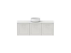 Hero - Kado Lux Ensuite All Door 1200mm Wall Hung Centre Basin 12mm Durasein Top