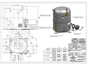Tecumseh Compressor 2hp R22 MHBP TFH5524E TUBE
