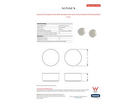 Specification Sheet - Sussex Pure Progressive Dual Mixer Tap System with Linear Textured Handles PVD Brushed Nickel