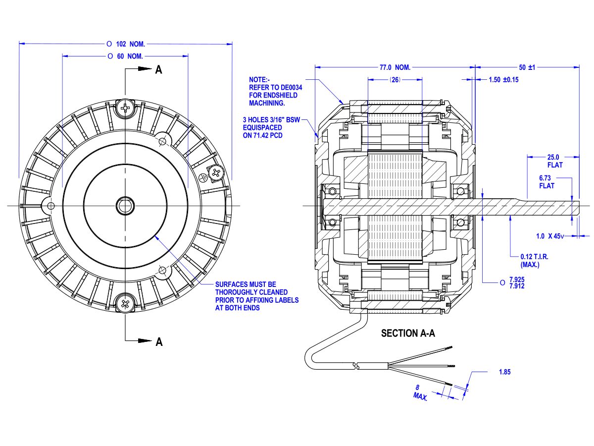 Fasco Fan Motor ACW 35W 50D543-01A