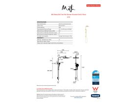 Specification Sheet - Milli Marq Edit Twin Rail Shower Brushed Gold (4 Star)