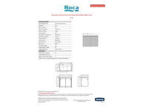 Specification Sheet - Roca Ona Vanity All Door Left Hand Bowl 800mm Matte Grey