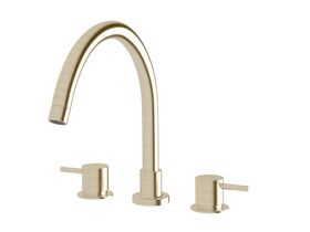 Sussex Scala Hob Spa Set Curved LUX PVD Brushed Platinum Gold