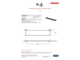 Specification Sheet - Milli Mood Metal Vanity Shelf PVD Brushed Gunmetal