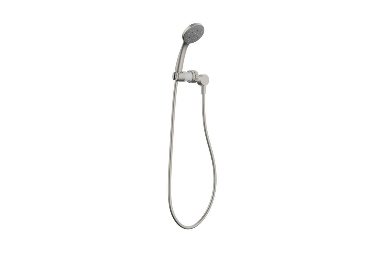 Supporting Image - Posh Solus MK3 Grab Single Rail Shower Conversion Kit 1 Function with Wall Water Inlet Brushed Nickel (4 Star)