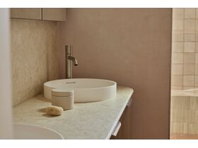 In Situ - Sussex Pure Medium Height Basin Mixer Tap Curved Spout PVD Brushed Nickel (5 Star)