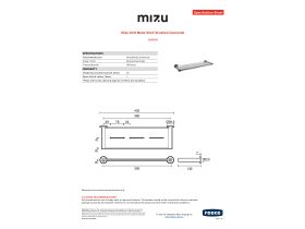 Specification Sheet - Mizu Drift Metal Shelf Brushed Gunmetal