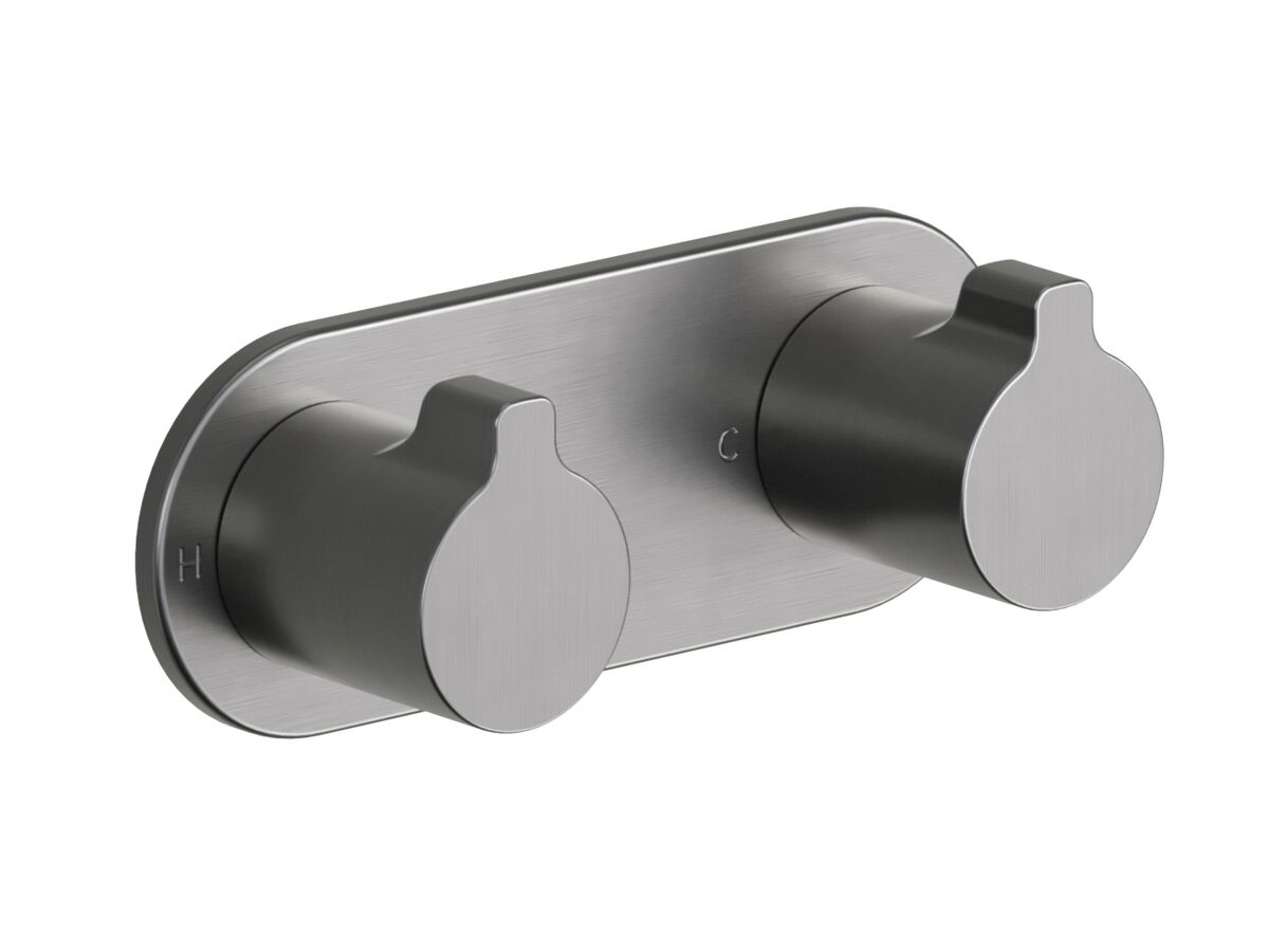 Hero - Faucet Strommen Vara Fin Wall Top Assembly Kit Brushed Graphite Lead Free