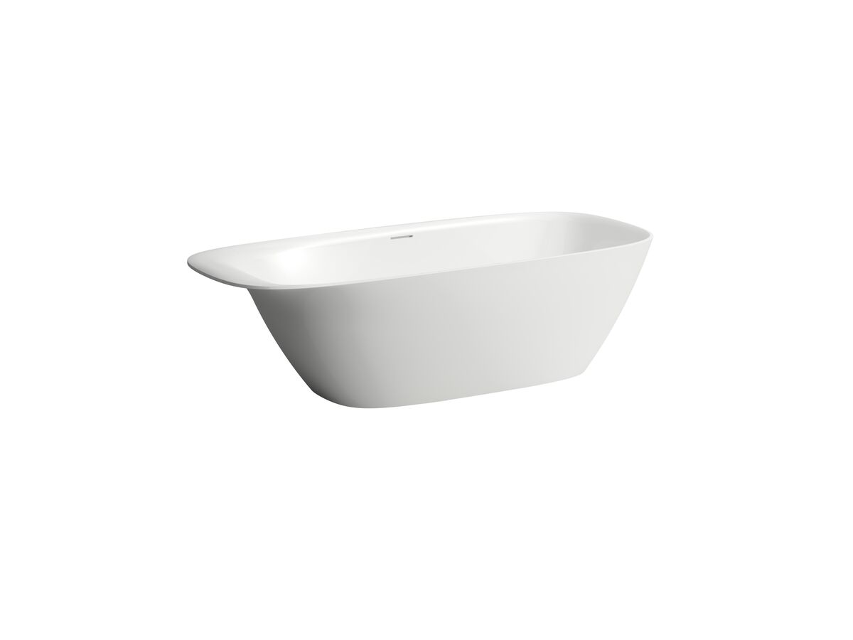 LAUFEN Ino Freestanding Bath with Shelf and Overflow 1800x800 Plug and Waste