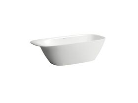 LAUFEN Ino Freestanding Bath with Shelf and Overflow 1800x800 Plug and Waste
