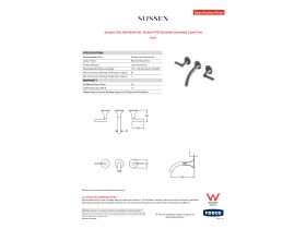 Specification Sheet - Sussex Oria Wall Bath Set 165mm PVD Brushed Gunmetal Lead Free