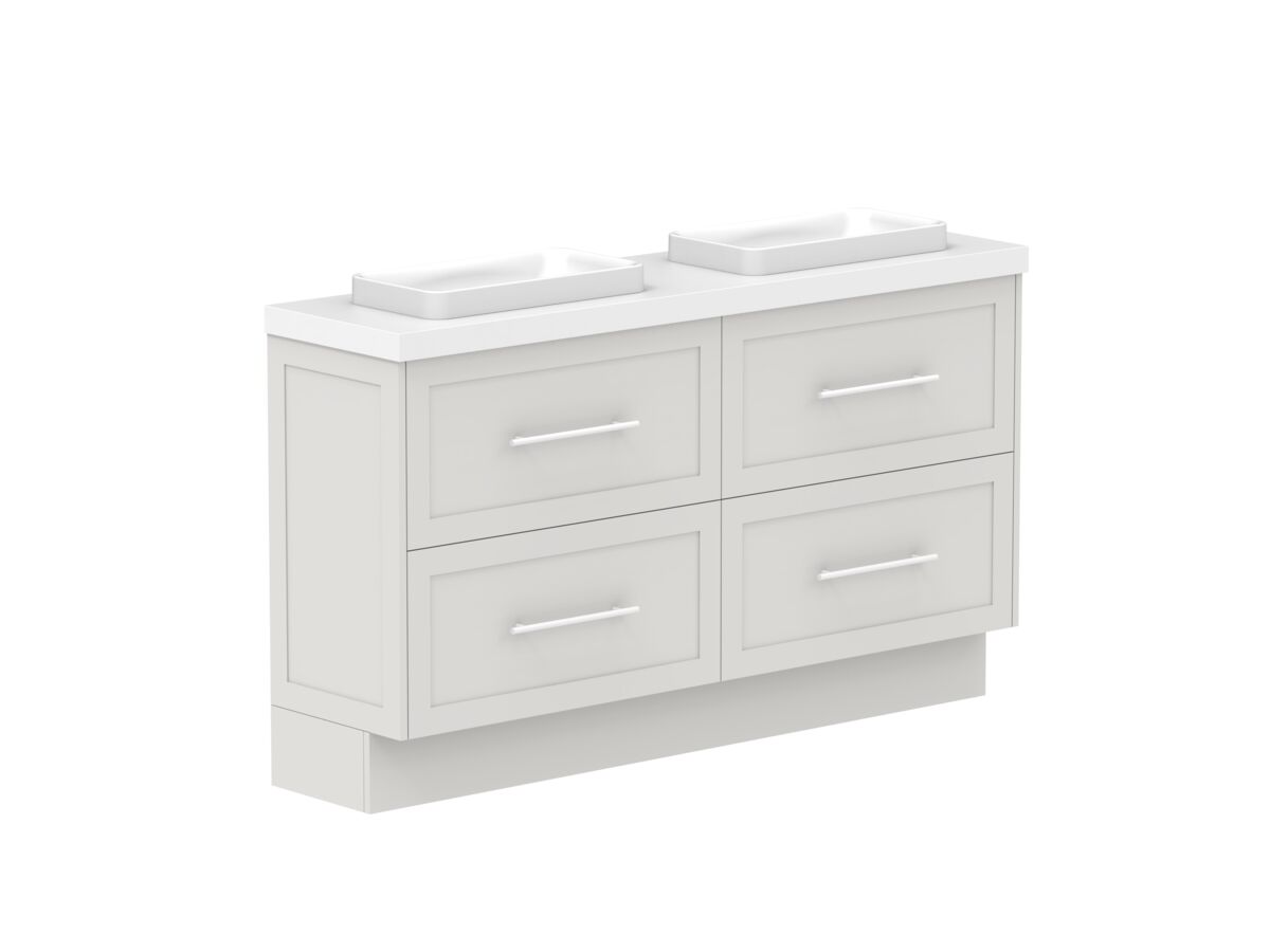 Supporting Image - Kado Lux Ensuite All Drawer Twin 1500mm Floor Mount Double Basin 50mm Top