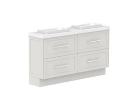 Supporting Image - Kado Lux Ensuite All Drawer Twin 1500mm Floor Mount Double Basin 50mm Top