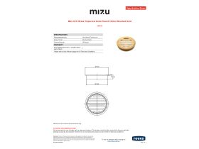 Specification Sheet - Mizu Drift Brass Trapscrew Grate Round 100mm Brushed Gold