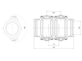 Dimax Maxitap Connector 4 Port DN150