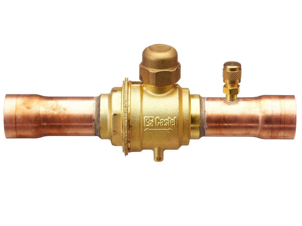 Castel Ball Valve With Access Port 1 1/8" Solder 6590/9A
