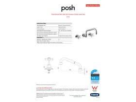 Specification Sheet - Posh Bristol Wall Sink Set Chrome (4 Star) Lead Free