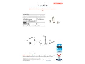 Specification Sheet - Scala Hob Basin Set Curved PVD Brushed Nickel (5 Star) Lead Free
