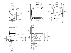 Roca Debba Rimless Close Coupled Back To Wall Bottom Inlet Toilet Suite (4 Star)