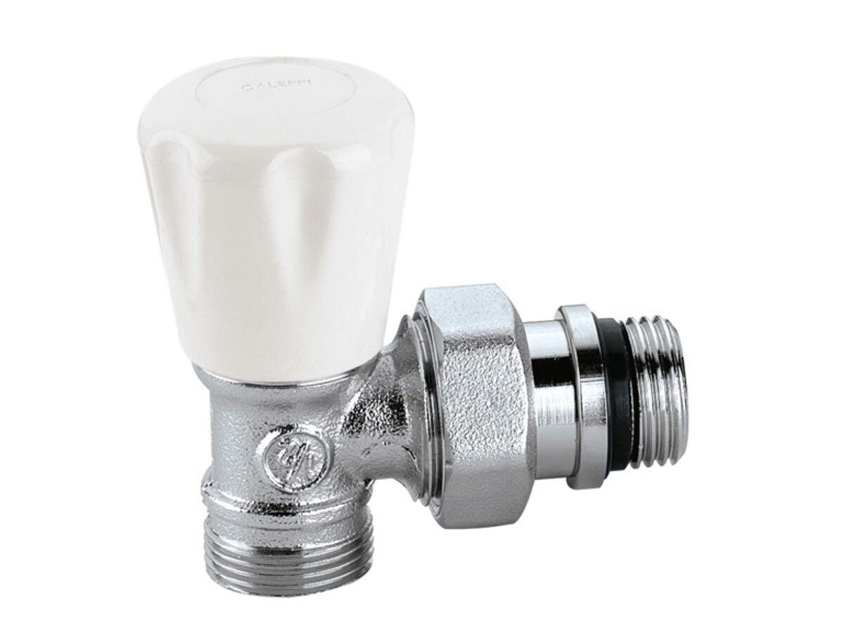 Caleffi Radiator Valve Manual Right Angle Male 1/2"
