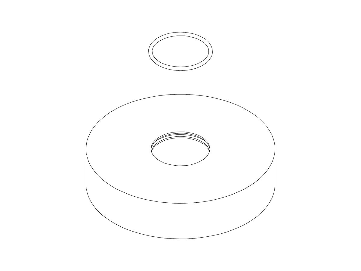 Hero - Milli Etch Floor Bath Mixer Base Cover Assembly Brushed Gunmetal