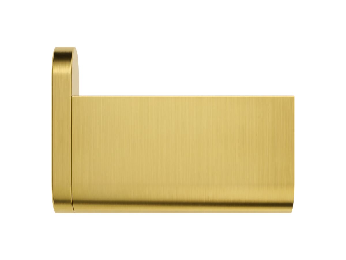 Supporting Image - Mizu Soothe Robe Hook Brushed Brass - Side