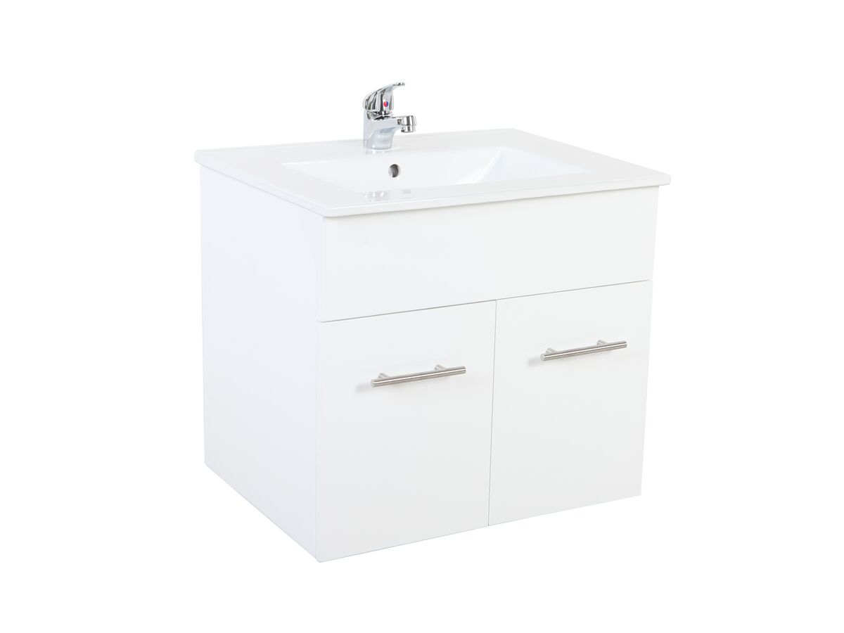 Posh Bristol MK2 600mm Wall Hung Vanity Unit Centre Bowl 1 Taphole